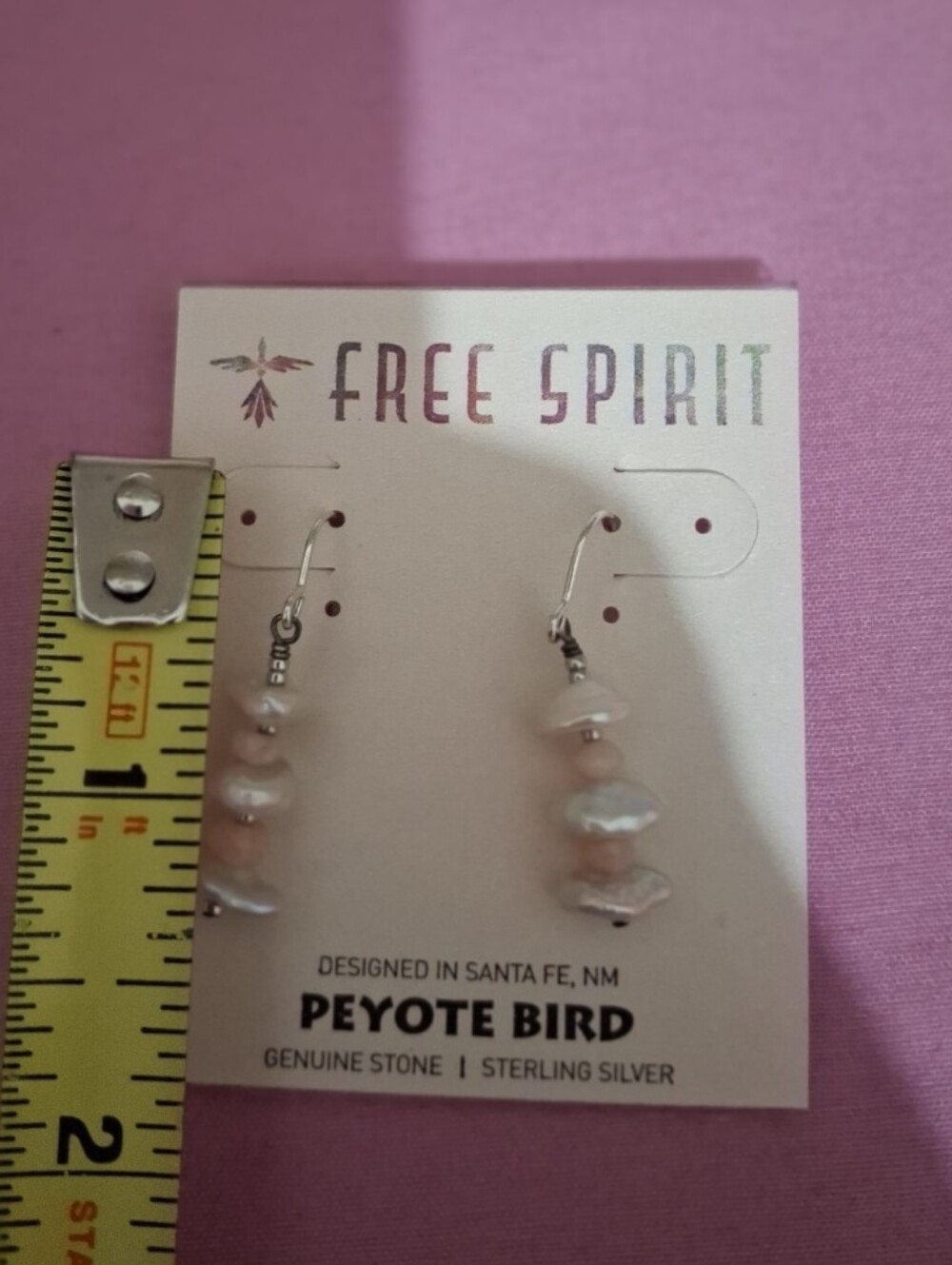 Peyote Bird Free Spirit Sterling Silver Dangle Earrings NEW - Picture 3 of 4